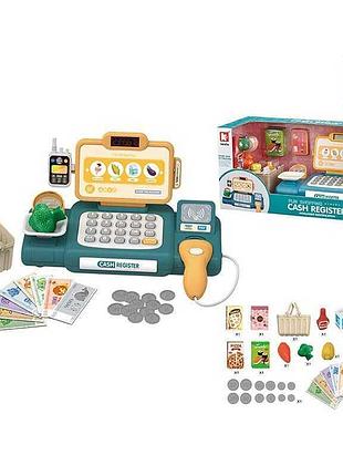 Дитячий касовий апарат g 237 a штрих - 1011 (20) зелений з калькулятором, сканером та вагами