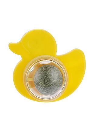 Игрушка с мятой для котов уточка 10810 7,7х7,4х3,5 см желтая
