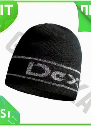 Ve шапка водонепроницаемая dexshell черная new version зимняя со светоотражающим логом для активного о n6w_ver