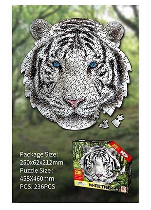 Пазлы 88660 (72/3) «белый тигр» из 236 деталей в коробке