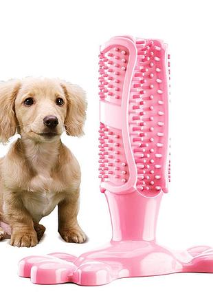 Игрушка для для чистки зубов для собак 11502 12.6х9х4 см розовая