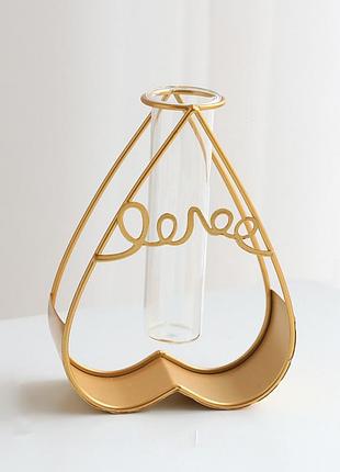 Ваза для цветов сердце 9530 19х14 см