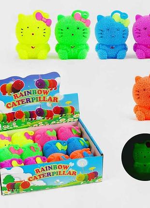 Антистресова іграшка котик c 60455 з підсвічуванням, набір 12 шт