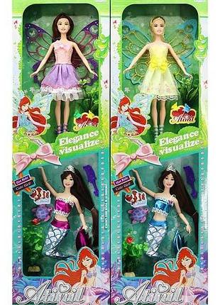 Набор гибких кукол wx 50-4 (24/2) с двумя видами, аксессуарами в коробке