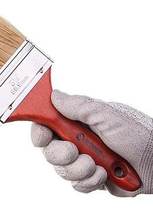 Ve кисть флейцевая intertool 90 new version мм для малярных работ с натуральной щетиной и деревянной р n6w_ver 5