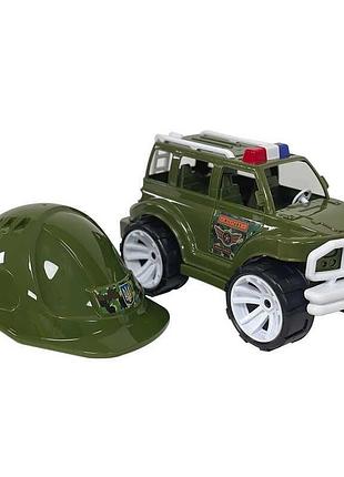 Игрушечная машинка внедорожник маленький с каской 117/2 (7) bamsic в сетке
