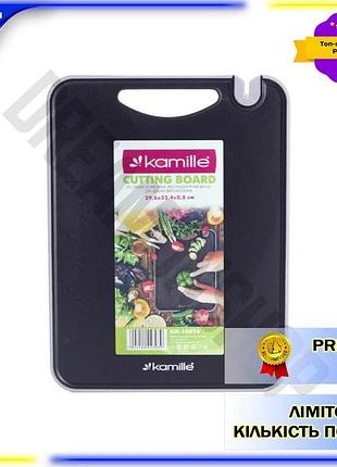 Dm дошка обробна kamille специфікація 2.2 пластикова прямокутна для кухні 296х224х8 мм нарізки овочів spe|lz