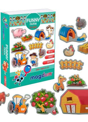 Набор магнитов для развития 'funny farm' ml4031-10 en (70) 'magdum', в коробке