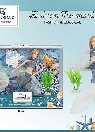 Кукла qj 137 d (36/2) «русалочка» с гибкими руками, высота 30 см, морская фигурка в коробке