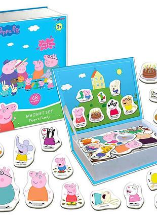 Группа me 5031-15 "свинка пеппа. весёлая семья" (10) "magdum", 15 ярких элементов, в коробке