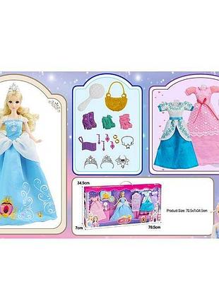 Кукла 91061 b (18) с набором стильных украшений, высота 30 см, серьги, бусы, сумочки, расческа, платья, туфли