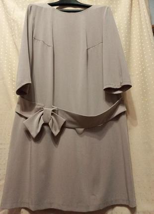 Праздничное женское платье / платье бежевого цвета helena. размер 50-52