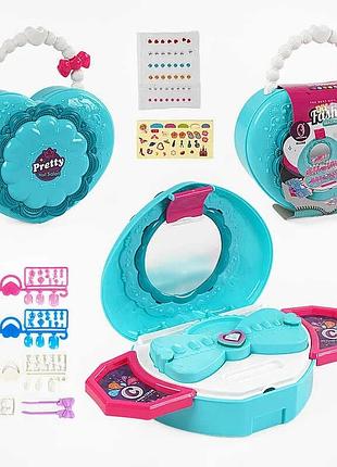 Дитячий комплект для догляду за нігтями kl 3388 (60/2) з декоративним оздобленням у компактному боксі
