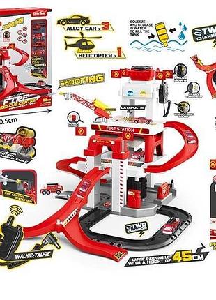 Автотрек 660 s-21 (6) с 53 деталями, вертолетом, звуковыми эффектами, механическим лифтом и водяным