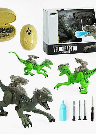 Интерактивный радиоуправляемый динозавр k 35 с эффектами: звук, подсветка, пар, движение, рычание, стрельба, 3