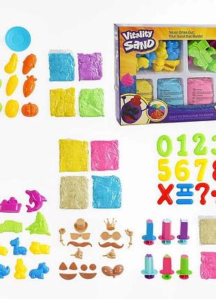 Кінетичний пісок 1902 a/c/e (24/2), 3 види, мікс 800 г, 4 відтінки, 16 моделей, 6 екструдерів, у коробці