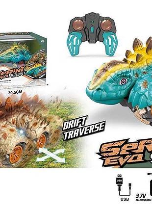 Машина на дистанционном управлении 989-39 (18) в виде динозавра с подсветкой, аккумулятор 3,7 v, пульт 2,4 g,
