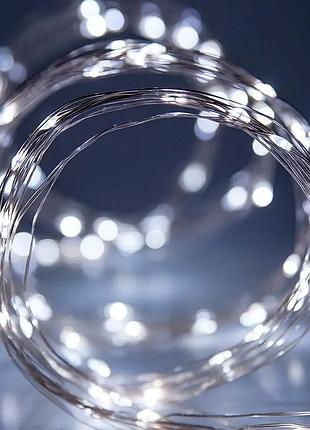 Гирлянда уличная на солнечной батарее на 200 лампочек 13729 22 м белая