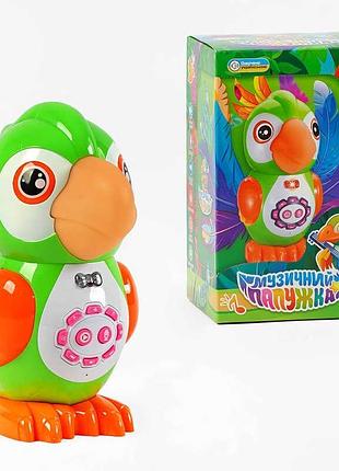 Інтерактивний співочий папуга 45158 (24/2) "tk group" з озвученням українською мовою, піснями, казковими історіями, скоромовками,