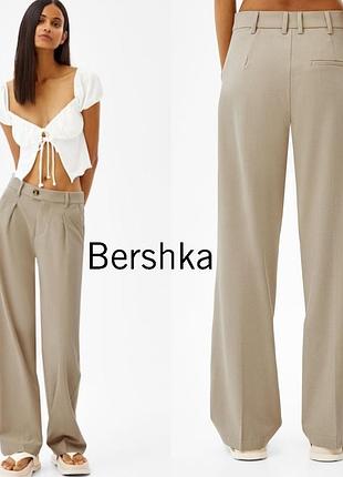 Bershka женские широкие брюки со складками