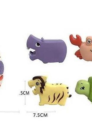 Свисток 508-280 (180/2) набор из 6 ярких зверят для ванной