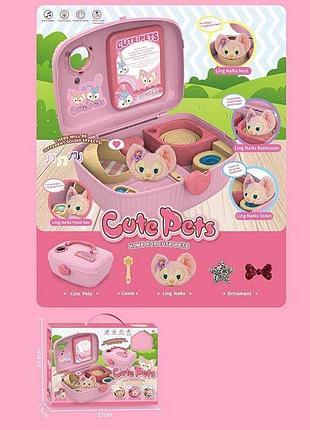 Игровой домик с фигуркой собачки 85017 e штрих=400115 (24), световые эффекты и звуковое сопровождение, в