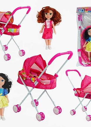 Коляска с мягкой куклой yl 1016 b (36) высотой 35 см, в пакете