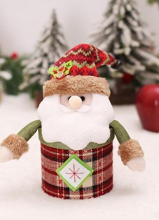 Коробка новорічна подарункова дід мороз 14572 10х14х20 см