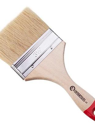 Ve кисть флейцевая intertool 90 new version мм для малярных работ натуральная щетина для покраски и от n6w_ver 3