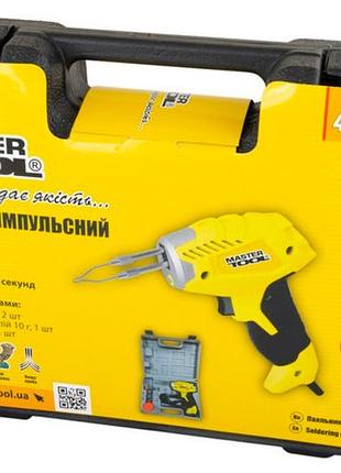 Ve паяльник mastertool 100 вт new version импульсный для монтажа электронных компонентов с led подсвет n6w_ver 7