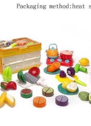 Набор продуктов с посудой bc 6004 (24/2) с ножом и конфорками в коробке