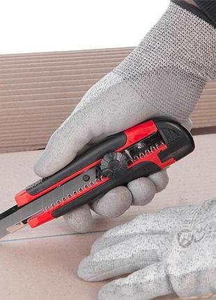 Ve нож прорезной intertool 18 new version мм с винтовым фиксатором для резки бумаги и картона сменное n6w_ver 9