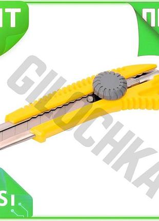 Ve ніж mastertool 18 мм new version гвинтовий з пластиковим корпусом та металевою напрямною для різанн n6w_ver