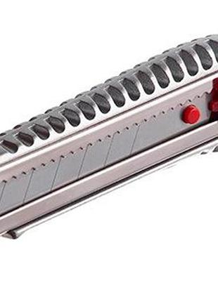 Ve нож прорезной intertool 18 new version мм с противоскользящим корпусом для резки бумаги и картона о n6w_ver 3
