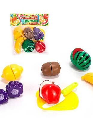 Wtoys коллекция продуктов «кулинарная фантазия» 556644 – 14 элементов с фруктами на липучках