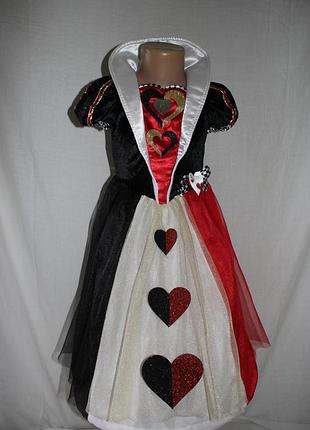 Карнавальное платье карточной королевы на 3-4 года