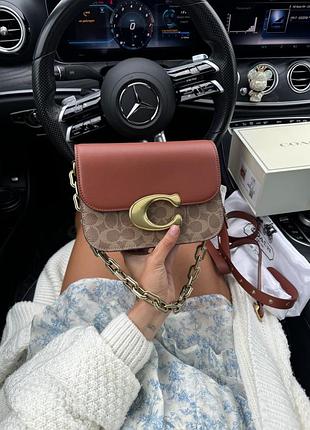 Coach idol bag brown canva/gold 2