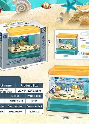 Интерактивный детский аквариум cy-7077 b с подсветкой, водной циркуляцией и музыкой