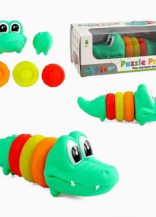 Пирамидка xq 9934 a «крокодил» из 5 деталей в коробке