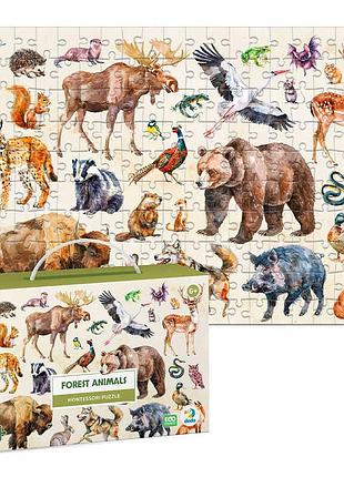Гр монтессори конструктор "лесная фауна" 300629 (16) "dodo", 200 элементов, 33х47 см