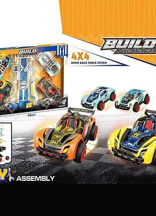 Машинки 65269 (24/2) с двумя вариантами корпусов и резиновыми колесами в упаковке