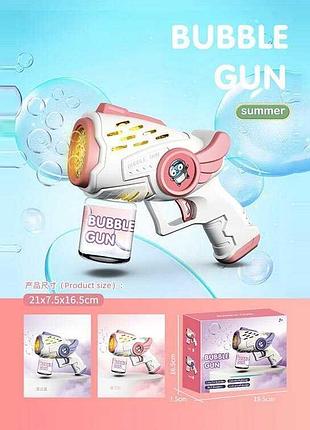 Іграшковий апарат для створення мильних бульбашок 10212 (72) двокольоровий, працює на батарейках, з підсвічуванням, в комплекті