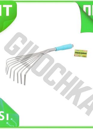 Ve грабли веерные mastertool 400 new version x 135 мм пластиковая ручка садовые грабли для уборки лист n6w_ver