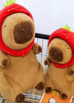 Мягкая игрушка m 18191 (20) 57 см, капибара со съемной шляпой для детей