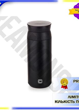 Dm термокухоль сила 350 специфікація 2.2 мл onyx чорна для напоїв з нержавіючої сталі стильна термокух spe|lz