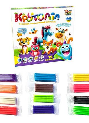 Гр пластилин 54674 12 ярких цветов 4fun game club в коробке