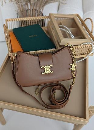 Сумка celine багет коричневый