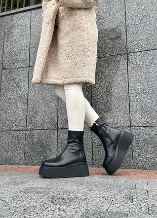 Ботинки деми из экокожи на флисе