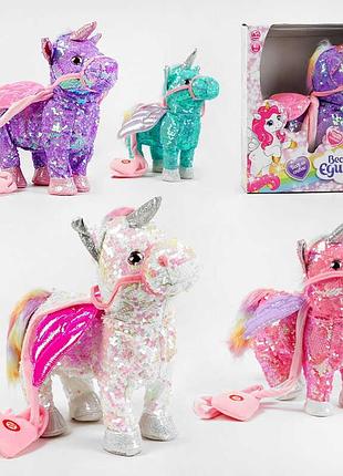 Подвижный единорог tk group м 14795 (32), 4 цвета, с музыкой и звуковыми эффектами, в коробке