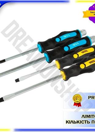 Dm набір ударних викруток специфікація 2.2 mastertool 4шт ph2 ph3 sl6 sl8 для монтажу та демонтажу різ spe|lz